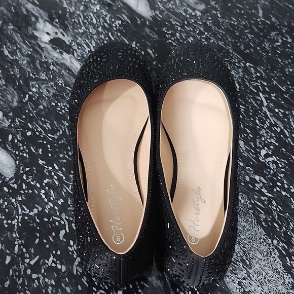 BRAND NEW HERSTYLE BLACK RHIENSTONE SLIP-ON WOMEN"S FLAT - Picture 2 of 13
